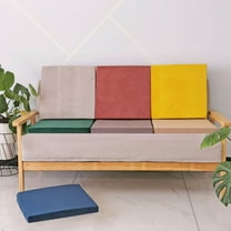 Sponge Cushion for Sofa and Window Seat, 40x40x3cm Square Foam Pad with Non-slip Base & Ties, Machine Washable Cover for Home, Office, and Dorm Room Comfort,Vsgery