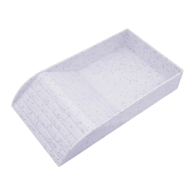 MERIGLARE Reptile Bowl Feeding Plate Turtle Bath for Bearded Dragon Tortoise white and S