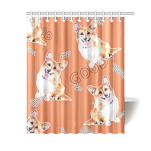MKHERT dogs Shower Curtain Bath Curtain Waterproof fabric