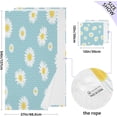 thumbnail image 3 of Flowers Polka Dot Blue Towels Highly Absorbent Cotton Towels Set of 2, Premium Spa & Hotel Quality Quick Dry Towel Set 54 x 27 Inches Bathroom Towels, 3 of 7