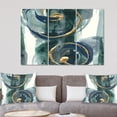 thumbnail image 1 of Designart - Mettalic Indigo and Gold II - Posh & Luxe Premium Canvas Wall Art, 1 of 1