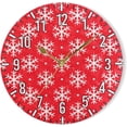 thumbnail image 6 of Dreamtimes 10in Christmas Snowflake Wall Clock, Non-Ticking Silent Battery Operated Wall Clock for Kids Living Room Bedroom Kitchen School Office Christmas Decor, 6 of 7