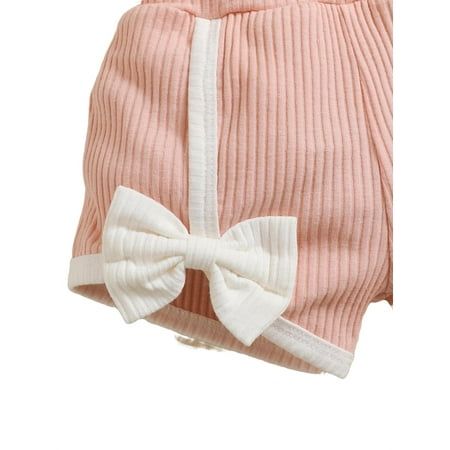 

Cute Plain Spaghetti Strap Sleeveless Baby Pink Baby Sets (Baby s)