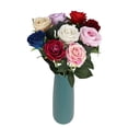 thumbnail image 2 of Juego de 9 piezas de flores artificiales, rosas falsas en diferentes colores, rosas artificiales de tallo largo para decoración (52 cm, 9 colores diferentes) TUNC Sencillez, 2 of 5