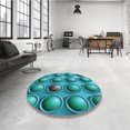 thumbnail image 4 of Ahgly Company Machine Washable Indoor Rectangle Transitional Teal Green Area Rugs, 5' x 8', 4 of 7
