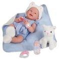 thumbnail image 3 of JC Toys La Newborn All-Vinyl-Anatomically Correct Real Girl 15 Baby Doll in Blue and Deluxe Accessories, Designed by Berenguer., Blue/White, 3 of 5