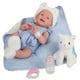 thumbnail image 3 of JC Toys La Newborn All-Vinyl-Anatomically Correct Real Girl 15 Baby Doll in Blue and Deluxe Accessories, Designed by Berenguer., Blue/White, 3 of 5