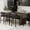 Dark gray, variant on 26 Inch Counter Height Bar Stools with Wood Legs, Linen Fabric Upholstered Bar Chairs with Back and Metal Footrest for Kitchen Island and Bar, 2 Pack, Blue