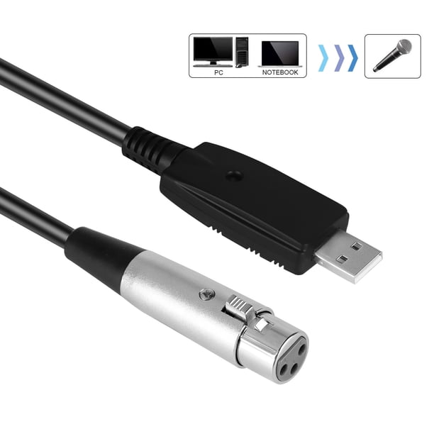 Usb Microphone Cable 10ft Eeekit Usb Male To Xlr Female Mic Link Converter Cable Studio Audio Cable Connector Cords Adapter For Microphones Or Recording Karaoke Sing 3m Usb Microphone Cable Walmart Com