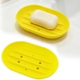 thumbnail image 6 of Bathroom Soap Dishes,Self Draining Soap Dishes,Silicone Soap Tray,Shower Rubber Drainer Dishes,Drainer Soap Holder for Bathroom,Bar Soap Holder Stand,Extends Soap Life,Easy Cleaning,Yellow, 6 of 8