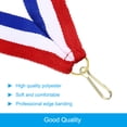 thumbnail image 3 of Uxcell Award Neck Ribbons with Snap Clips, Polyester Striped Medal Lanyards Ribbon, Red White Blue 20Pcs, 3 of 6