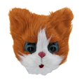 thumbnail image 3 of Máscara de cabeza de gato de felpa Perfecl disfraz realista amarillo, 3 of 8