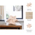 thumbnail image 4 of 7" Tan Travertine Stone Interlocking Decorative Object Modern Glam Accent for Home, Office, Bedroom, or Living Room, 4 of 10