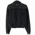 thumbnail image 2 of Women Oversized Denim Jacket Embroidered - Beading Jeans Coat, 2 of 3