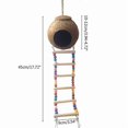 thumbnail image 1 of Nut Bird Nest Hut With Ladder For Parrots Parakeets Conures Cocls S Animals Pet Ca Habitats R, 1 of 4