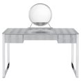 thumbnail image 3 of ACME Myles Vanity Set with USB Port in Antique White and Chrome Metal, 3 of 7
