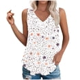 thumbnail image 2 of Black*Friday Deals Clearance GaThRRgYP Summer Tank Tops for Women Round Neck,Tank Tops for Women Plus Size,2025 Women's Spring and Summer New Tank Neck Print Casual Fashion Top Purple XL, 2 of 7