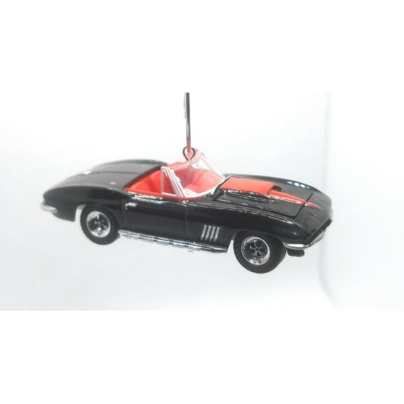 Christmas Ornament for 1967 Chevy Corvette Covertible Black Red