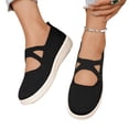 thumbnail image 4 of Willtoo Womens Knit Mary Jane Slip On Shoes Breathable Mesh Casual Flats Comfortable Lightweight Walking Shoes, 4 of 5