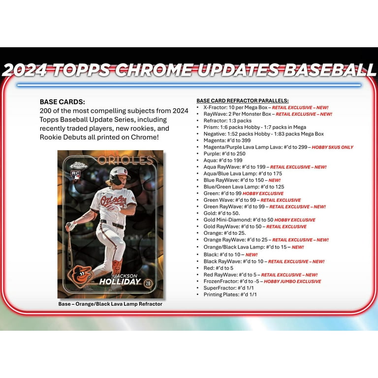 2024 Topps Chrome Update Series Baseball Jumbo Box - Walmart.com 2024 Topps Chrome Update Series Baseball Jumbo Box - Walmart.com