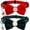 Red+Green, variant on Cat Dog Collar with Bow Tie Faux Pearl Ornament Velvet Solid Color Bell Safety Kitten Puppy Pet Wedding Party Halloween Xmas Festive