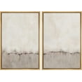 thumbnail image 2 of IDEA4WALL Framed Canvas Print Wall Art Set of 2 Watercolor Pastel Duotone Tan Landscape Abstract Modern Art Multicolor Contemporary Artwork for Bedroom, Office - 24"x36"x2 Panels Natural, 2 of 5