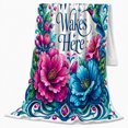 thumbnail image 2 of Wonder Wakes Here Botanical Floral Print Hummingbird Art, Festive Botanical Garden Scene, Warm Flannel Blanket for Sunroom and Reading Nook, Garden Lovers Housewarming Gift, Botanical Home Decor, 2 of 9