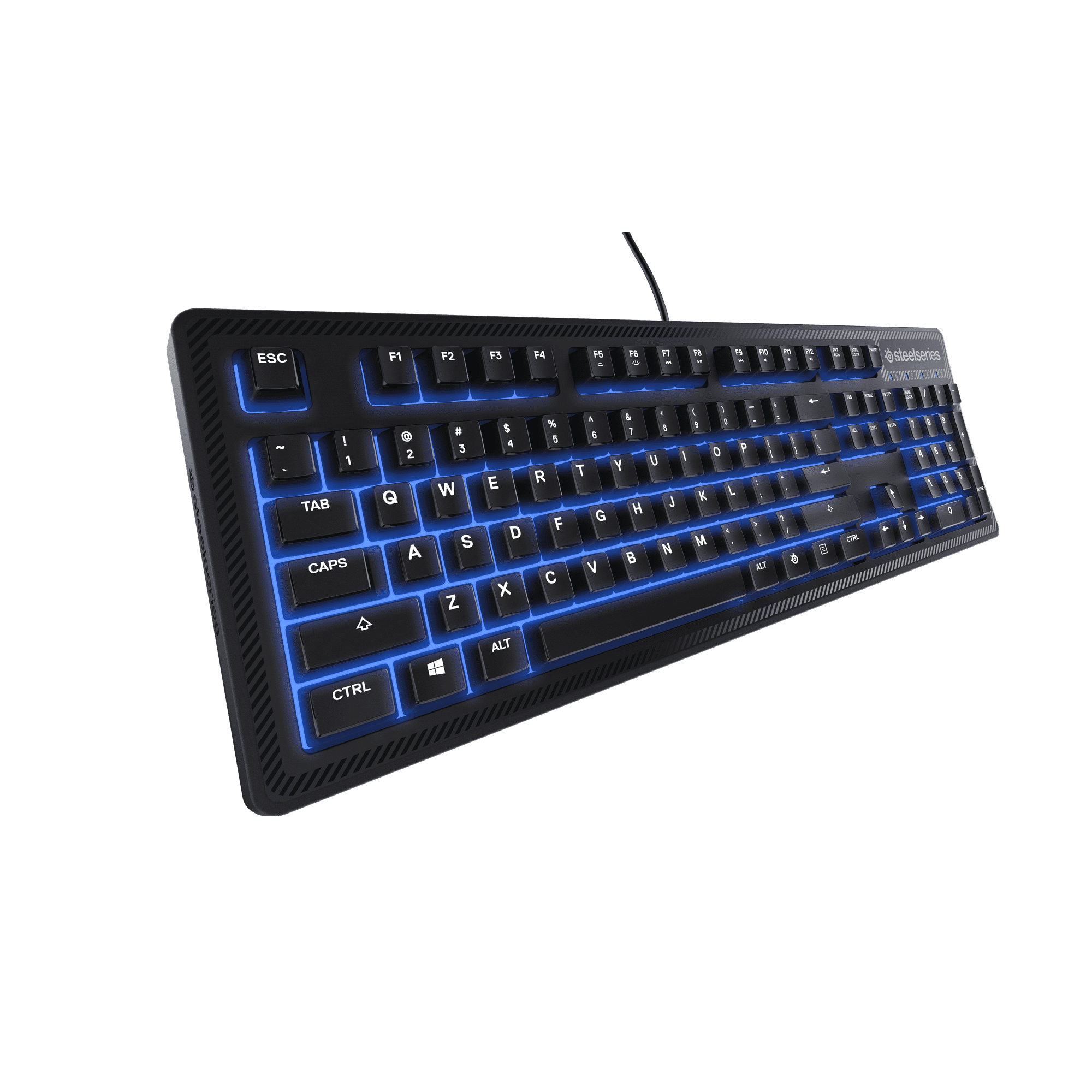 SteelSeries Apex 100 Gaming Keyboard - Tactile & Silent - Blue LED Backlit - Splash Resistant