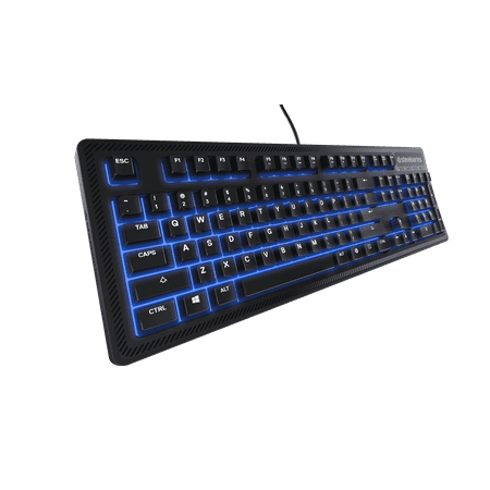 SteelSeries Apex 100 Gaming Keyboard - Tactile & Silent - Blue LED Backlit - Splash Resistant