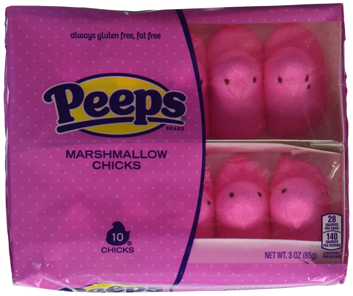 Peeps Pink Marshmallow Chicks, 3 oz, 10 ct