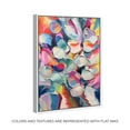 thumbnail image 2 of Some Rainbow Petals Retro Modern Abstract Canvas Wall Art by Art Remedy, White Floater Frame, 30"x45", 2 of 8