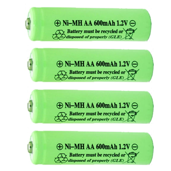QBLPOWER 4PCS AA Rechargeable Batteries NiMH 600mAh 1.2v Garden Solar Ni-Mh Light LED