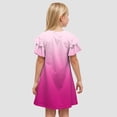 thumbnail image 5 of Gubotare Toddler Dresses for Girls Girl Summer Short Sleeve Dress Rainbow Cartoon for Girls Size 13-14T (Hot Pink,13-14 Years), 5 of 9