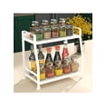 thumbnail image 4 of 1PCS Countertop Storage Rack, 2-Tier Kitchen Counter Shelf, Desktop Organizer Shelf For Kitchen,Metal Kitchen Table Organizer,White, 4 of 5