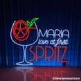 thumbnail image 2 of Glowneon Maria Love At First Spritz Neon Sign, Custom Name Cocktail Neon Led Light, Bar Pub Décor, 2 of 4