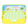 thumbnail image 2 of Small Animal Litter Box Toilet, Easy To Install Stable Plastic High Hardness Small Animal Toilet  for Hamsters Rabbits Blue,Yellow,Pink,White, 2 of 7