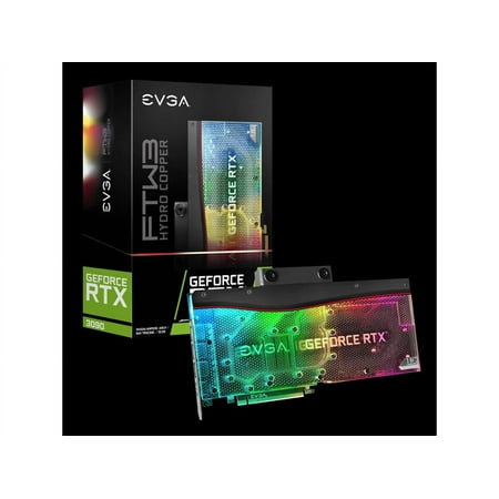 EVGA GeForce RTX 3090 FTW3 ULTRA HYDRO COPPER GAMING, 24G-P5-3989-KR, 24GB GDDR6X, ARGB LED, Metal Backplate | Like New