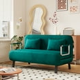 thumbnail image 6 of DECMAY Convertible Chair Bed, Tri-Fold Sofa Bed with Adjustable Backrest & Pillow, Leisure Chaise Lounge Couch with Sturdy Iron Frame for Home & Office, Comfortable Sleeper Chair, 6 of 14