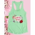 thumbnail image 3 of Mother's Day Flowers Racerback Tank Women -Image by Shutterstock, Female Medium, 3 of 4