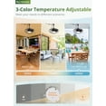 thumbnail image 4 of Ventilador de Techo ZMISHIBO Impermeable con Control Remoto y App, Negro, 4 of 7