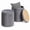 Gray/14.57 x 14.57 x 18.11 inch, variant on Alvantor Storage Ottoman Set, 2-Piece Round Velvet Nesting Stools with Reversible Tray Lids, Black, 14.57 x 14.57 x 18.11 in