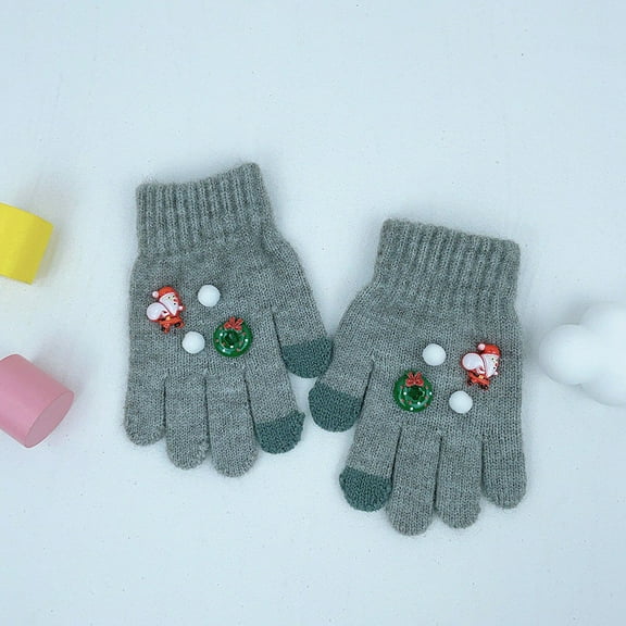 Under $5 Boys Winter Gloves Childrens Gloves For Winter New Styles For Boys And Girls Bears For Cold Protection And Warmth Childrens Five Finger Yarn Knitted Gloves