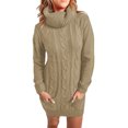 thumbnail image 1 of Suéter de punto con cuello alto y cuello redondo de Europa y Estados Unidos para otoño e invierno, 1 of 5