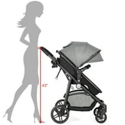 Costway Foldable Baby Stroller 2 in 1 Newborn Infant Travel Buggy Pushchair 22 lbs Gray