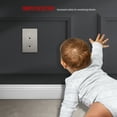 thumbnail image 2 of ENERLITES Screwless Decorator Wall Plate, Child Safe Outlet Covers, Size 1-Gang, Unbreakable Polycarbonate Thermoplastic, SI8831-BNK, Glossy, Brushed Nickel, 20 Count, 2 of 5