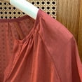 thumbnail image 6 of Women's V-Neck Top, Casual Short Sleeve Linen Feel Shirt, Solid Color Blouse with Raglan Sleeve for Comfort, 6 of 9