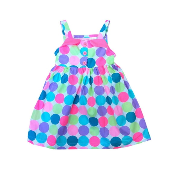Heartworks Infant & Toddler Girls Multicolor Dot Dress Sun Dress 12m