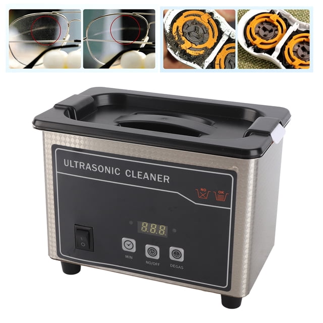 Máquina De Limpieza Por Ultrasonidos Para El Hogar, 800 Ml, Fácil De Usar, Pies De Goma Antideslizantes, Aluminio, Acero Inoxidable, Frecuencia De 40 KHz, Limpiador Ultrasónico