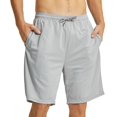 thumbnail image 3 of YUSHOW Mens 2 in 1 Running Shorts Quick Dry Athletic Shorts with Liner and Pockets, Gray, XL, 3 of 7
