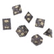 thumbnail image 5 of Juego De Dados, Juego De Dados De Juego De Rol De Número Claro De 7 Piezas Para Amigos Para Enseñar ANGGREK Fuente de oro negro galvanizado, 5 of 8
